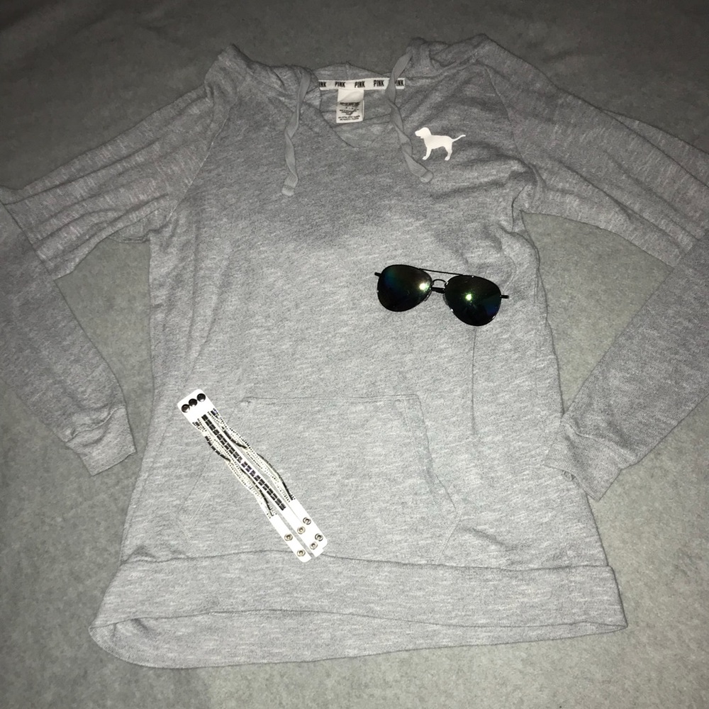 PINK grey sweater!
